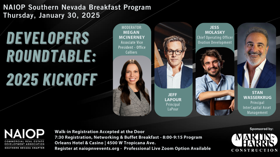 NAIOP January 30, 2025 Breakfast Program – note the later date