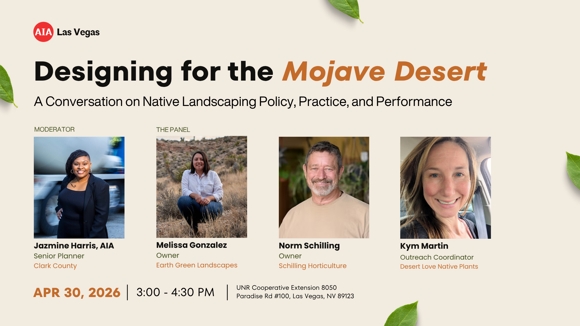 Designing for the Mojave Aesthetic: A Conversation on Native Landscaping Policy, Practice, and Performance 1