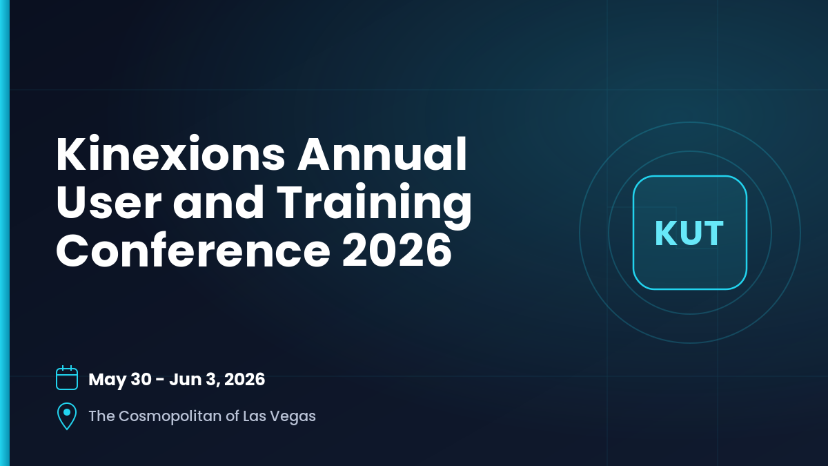 Kinexions Annual User and Training Conference 2026