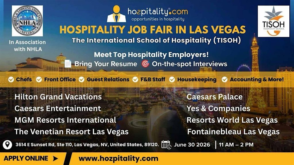 Hoziptality Career Fair at TISOH Las Vegas 4 Hoziptality Career Fair at TISOH Las Vegas 3
