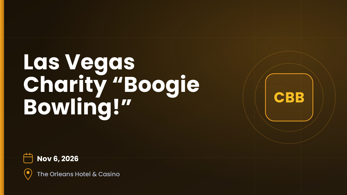 Las Vegas Charity Boogie Bowling — Nov 6, 2026, The Orleans