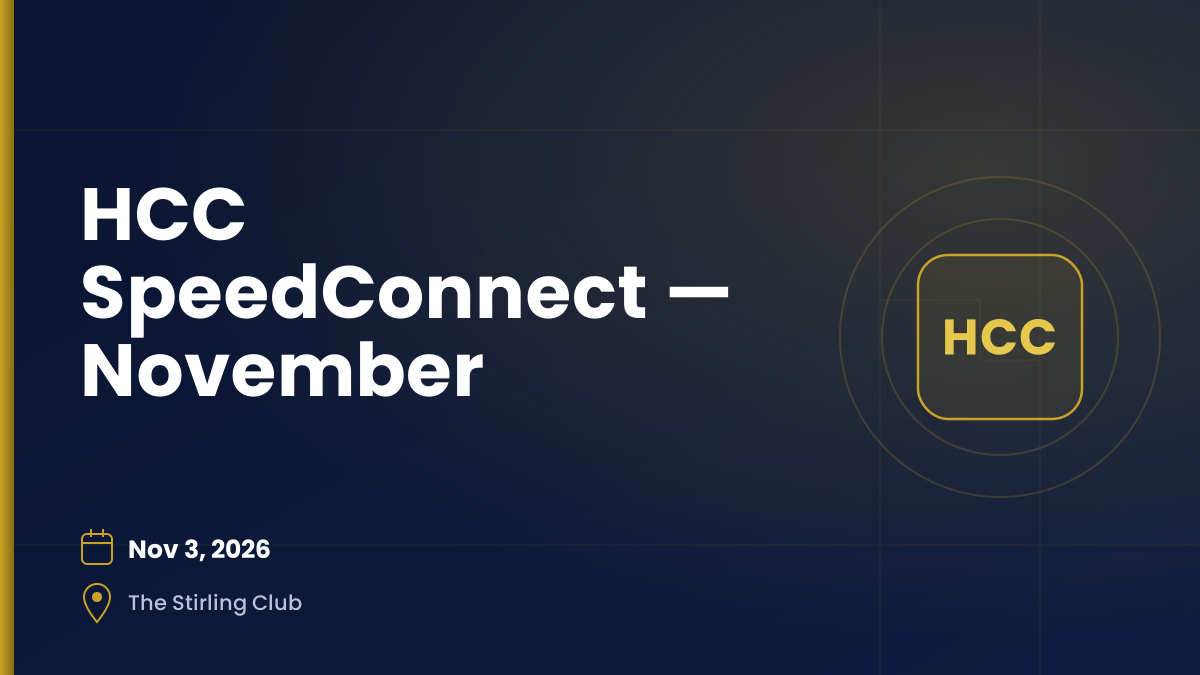 HCC SpeedConnect — Nov 3, 2026, The Stirling Club