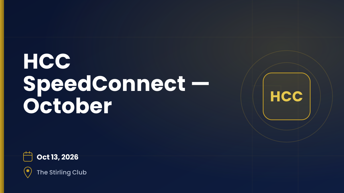 HCC SpeedConnect — Oct 13, 2026, The Stirling Club