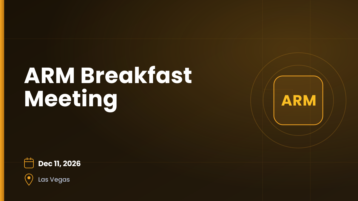 ARM Breakfast Meeting — Dec 11, 2026