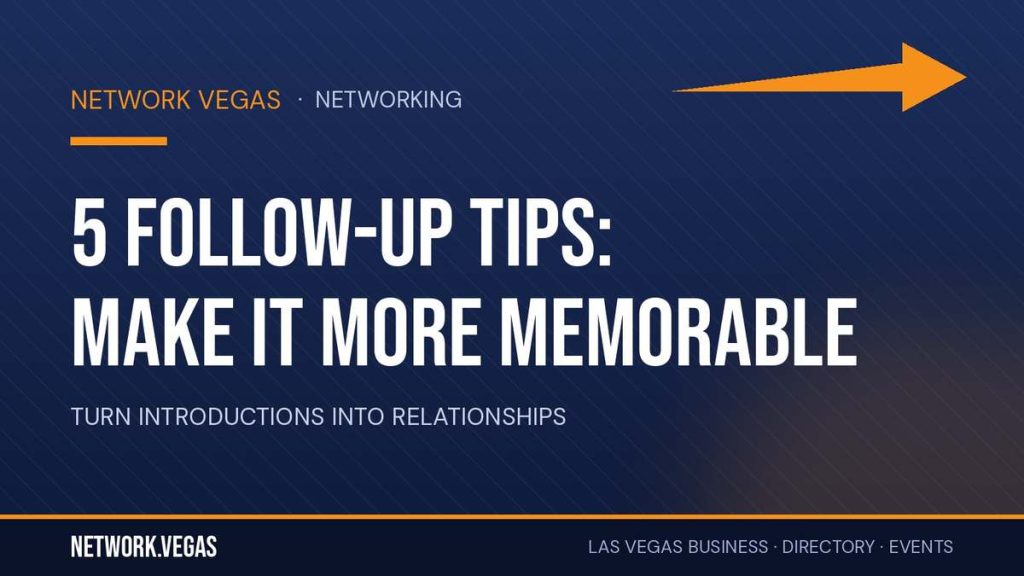Network Vegas banner for 5 Follow-Up Tips